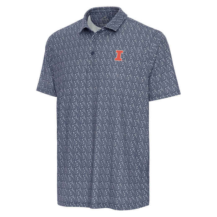 Illinois Polo Men's Antigua Navy/White Floral Block I