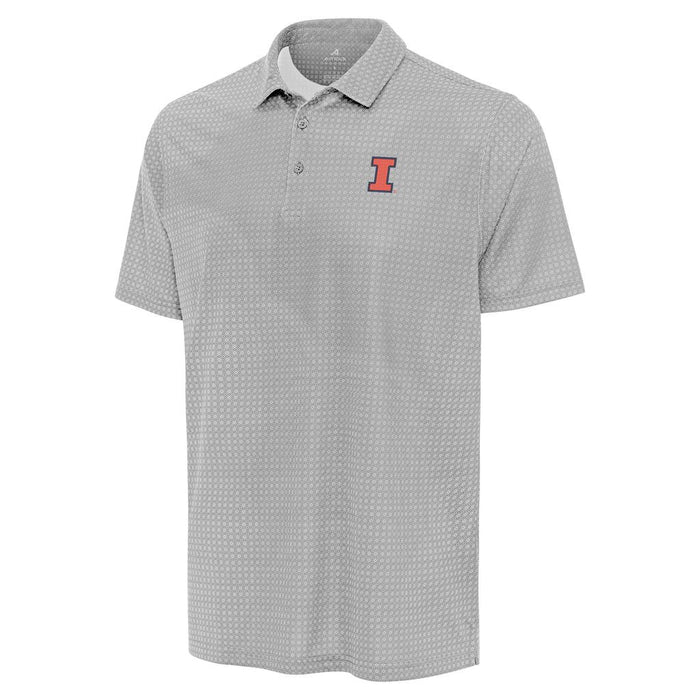 Illinois Polo Men's Grey Patterned Antigua Block I