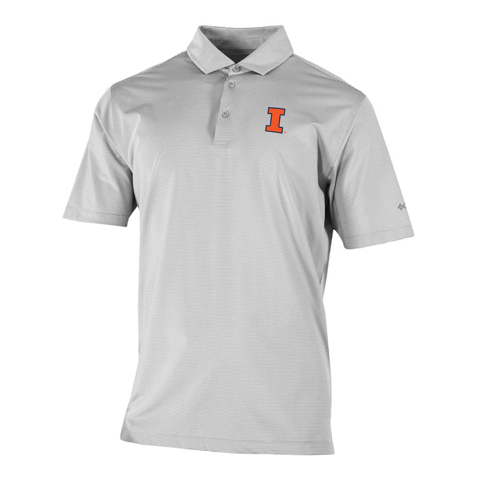 Illinois Polo Men's Grey Striped Columbia