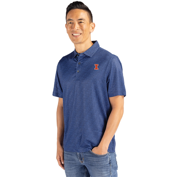 Illinois Polo Men's Navy Block I Cutter & Buck