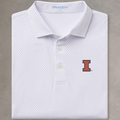 Illinois Polo Men's White Speckle Pattern Block I