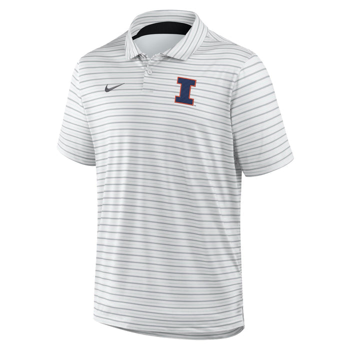 Illinois Polo Men's Nike White Stripe Block I