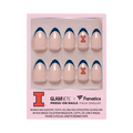Illinois Press-On Nail Kit Navy/Clear
