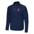 Illinois Pullover Men's Antigua Navy Block I Fleece Quarter-Zip