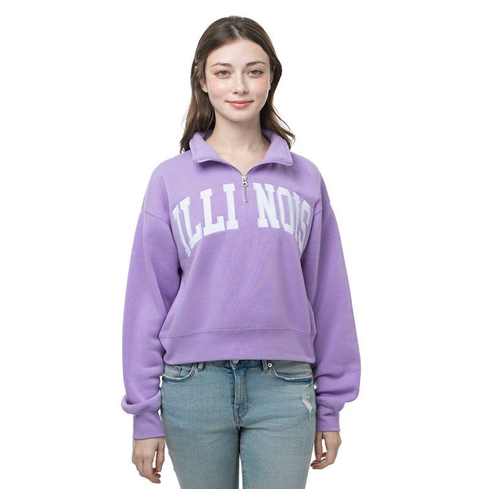 Illinois Pullover Women's Lavender Bold Quarter-Zip