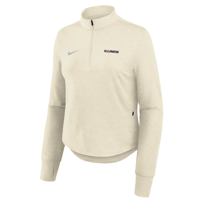 Illinois Quarter-Zip Women's Off-White Nike Pullover
