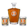 Illinois Royal Decanter with 2 Rocks Glasses