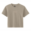 Illinois Shirt Women's Tan Boxy Crop Script