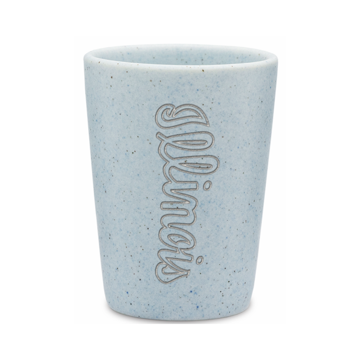 Illinois Shot Glass Light Blue Speckle Etched