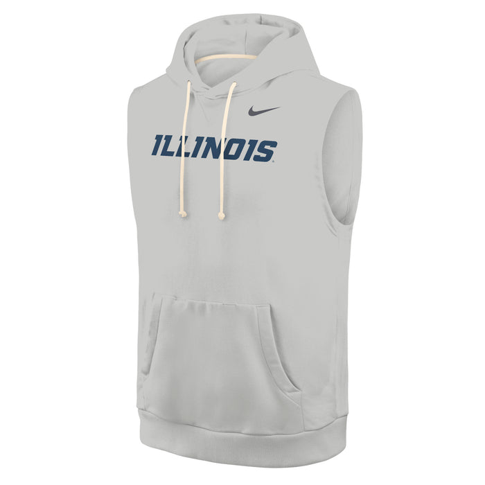 Illinois Sleeveless Hoodie Men's Grey Nike Slant