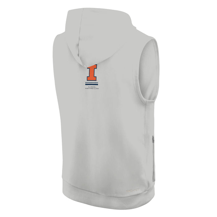 Illinois Sleeveless Hoodie Men's Grey Nike Slant