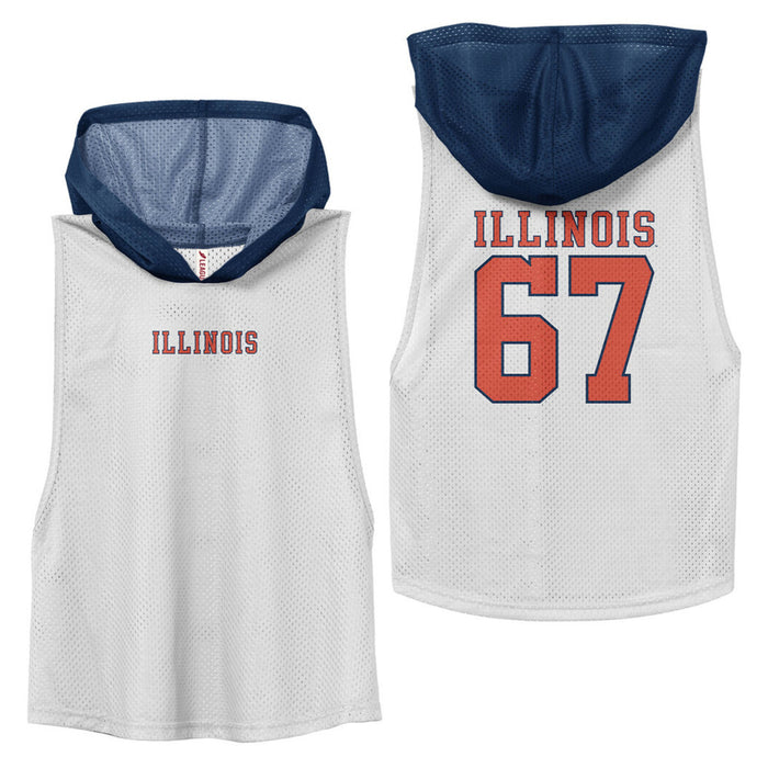 Illinois Sleeveless Jersey Women's Hooded Mesh #67