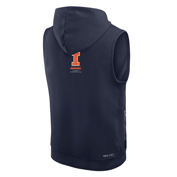 Illinois Nike Sleeveless Sweatshirt Hoodie