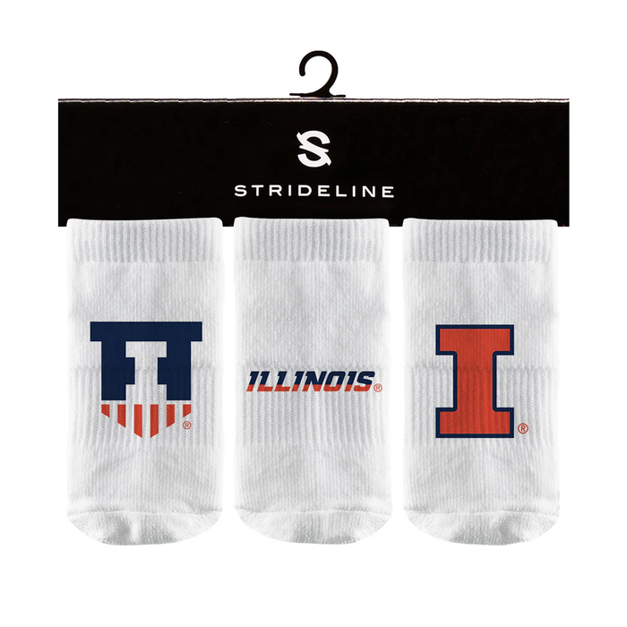 Illinois Socks Infant 3-Pack Logo