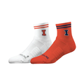 Illinois Socks Orange/White High Crew 2-Pack