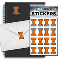 Illinois Sticker Sheet Orange Block I
