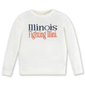 Illinois Sweatshirt Girls White Raised Embroidery