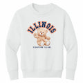 Illinois Sweatshirt Kids White Stuffed Bear Crewneck