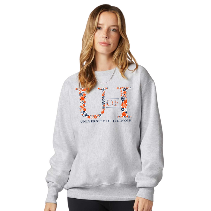 Illinois Sweatshirt Women's U of I Floral Crew