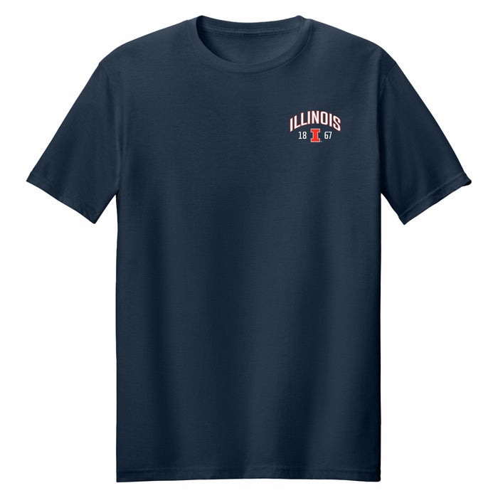 Illinois T-Shirt 1867 Chest Logo Tee