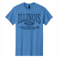 Illinois T-Shirt Blue/Navy Distressed Oval