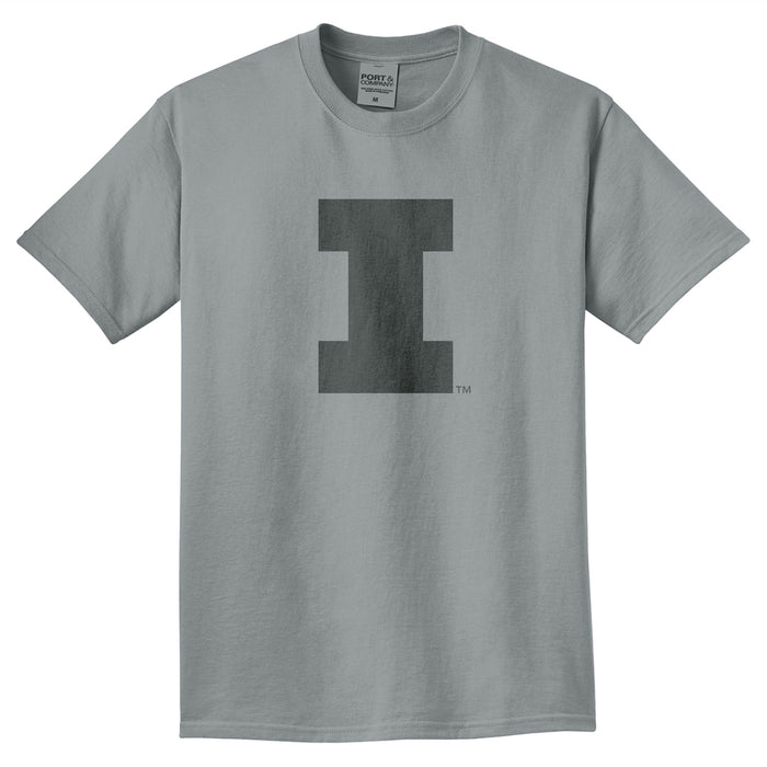 Illinois T-Shirt Grey Tonal Block I