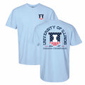 Illinois T-Shirt Light Blue Patriotic Shield
