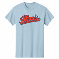 Illinois T-Shirt Light Blue Script