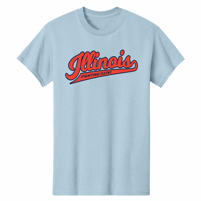 Illinois T-Shirt Light Blue Script