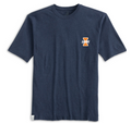 Illinois T-Shirt Men's Navy Retro Logo Johnnie-O