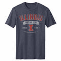 Illinois T-Shirt Navy Banner Distressed