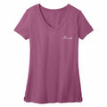 Illinois T-Shirt Women's Purple V-Neck Script