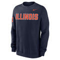 Illinois Nike Tackle Twill Club Fleece Crew