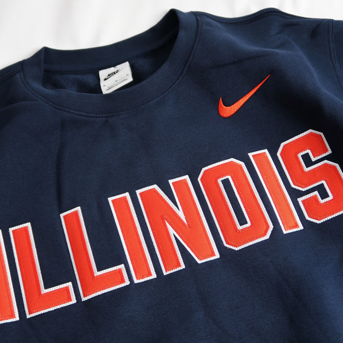 Illinois Nike Tackle Twill Club Fleece Crew