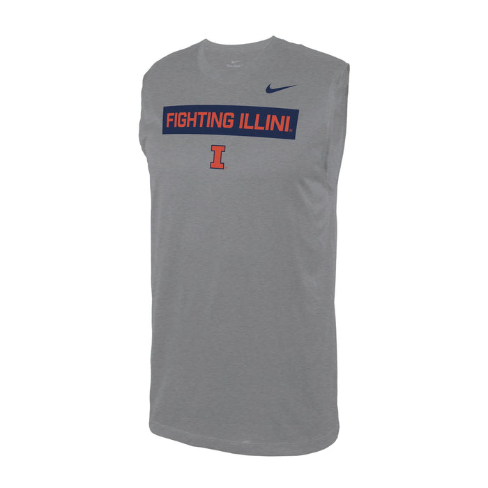 Illinois Nike Tank Grey Fighting Illini
