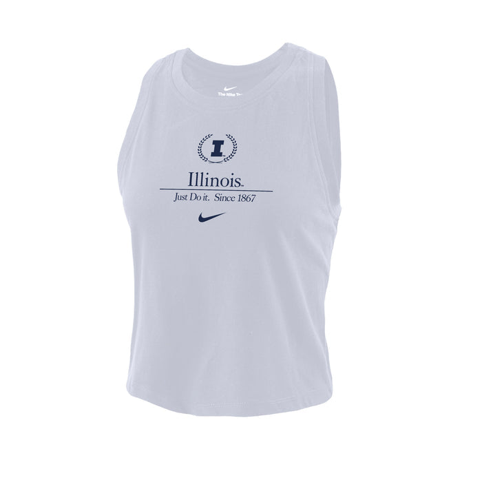 Illinois Tank Top Women's White Nike Crop