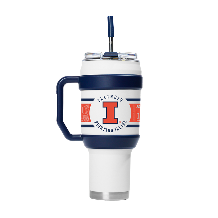 Illinois Tumbler 40oz White Wrapped Handle