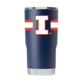Illinois Tumbler Navy Striped Block I 20oz
