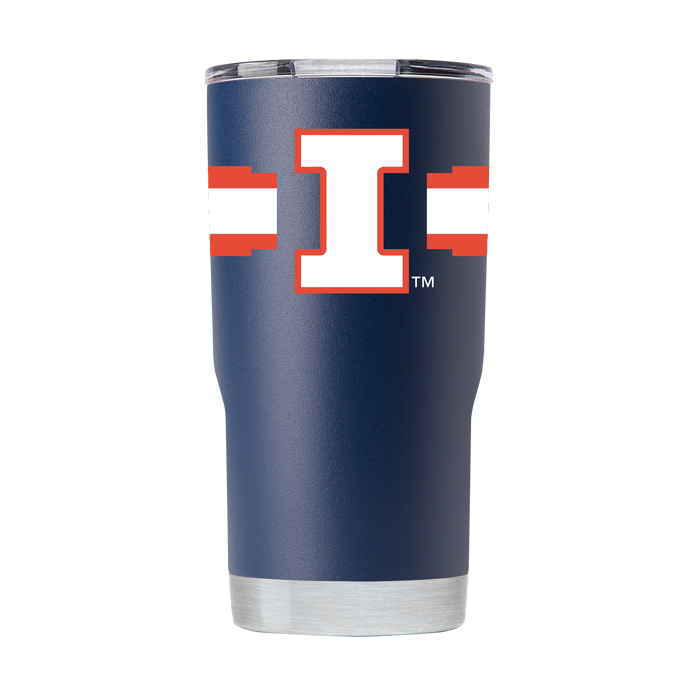 Illinois Tumbler Navy Striped Block I 20oz