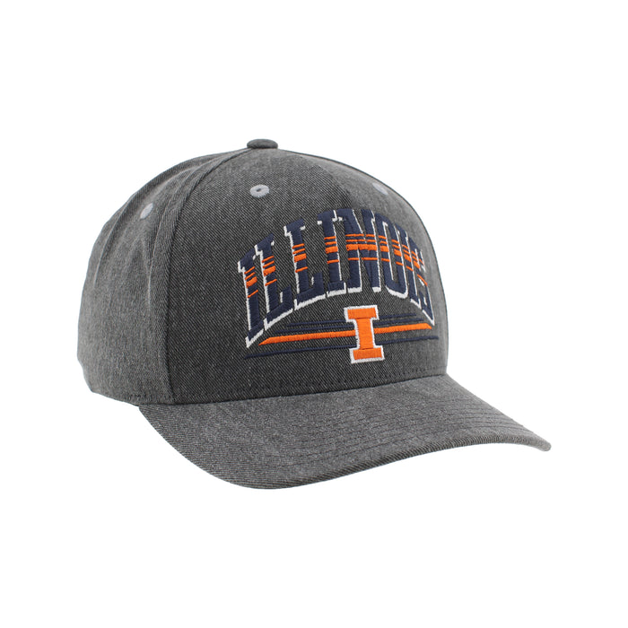 Illinois Vintage Charcoal 5-Panel Snapback Hat