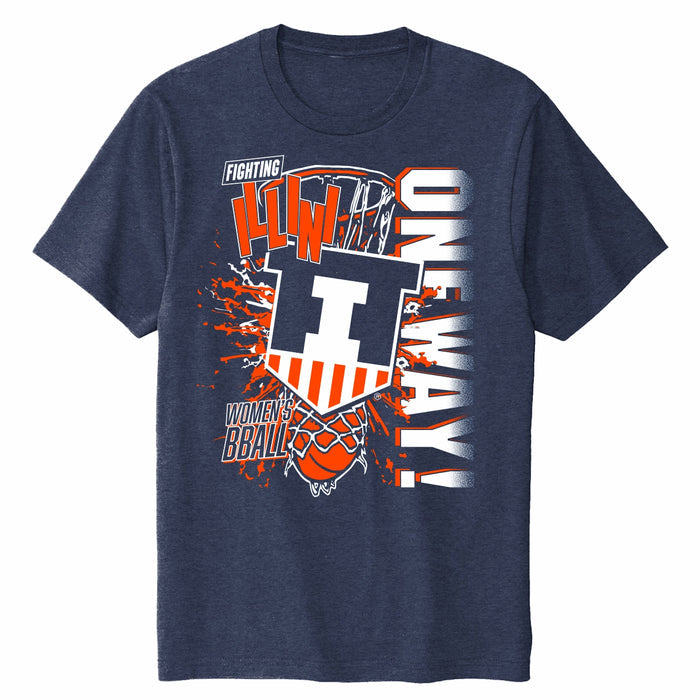 Illinois Women's Basketball T-Shirt One Way