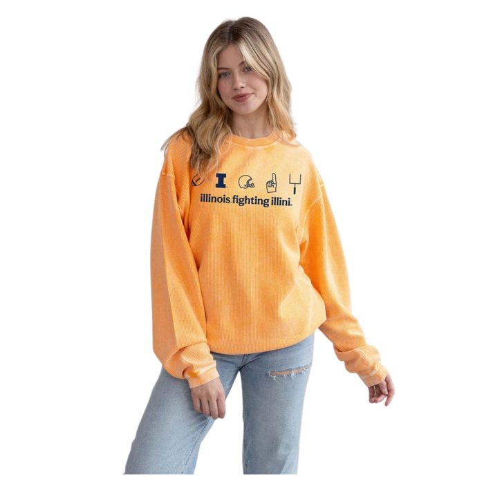 Illinois Women's Corded Long Sleeve Top