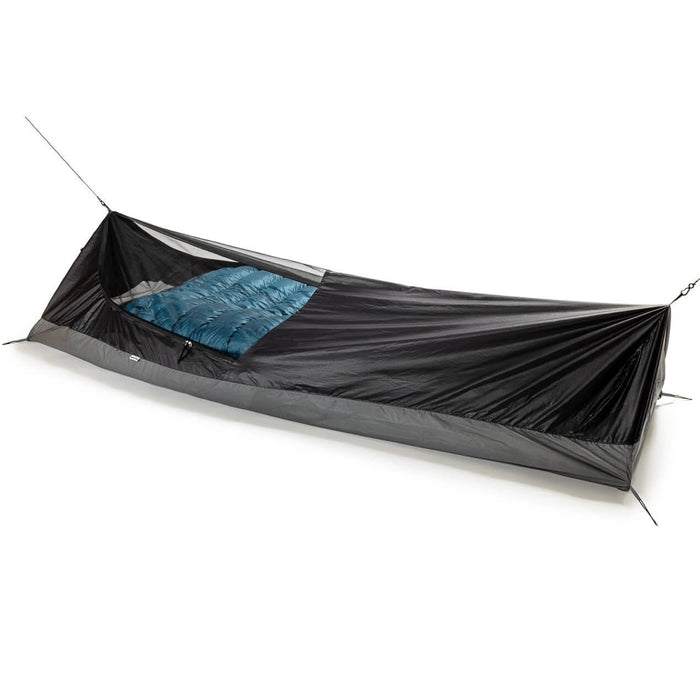 KATABATIC GEAR Piñon Bivy laid flat showing mesh panel – studio view