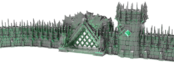 Kingdom of Azragor Walls and Gate (STL File)