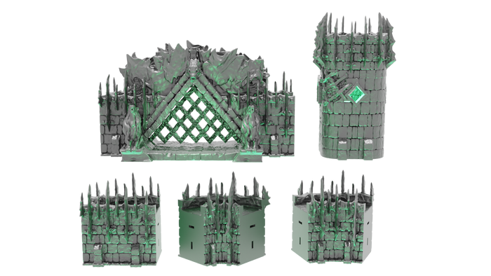 Kingdom of Azragor Walls and Gate (STL File)