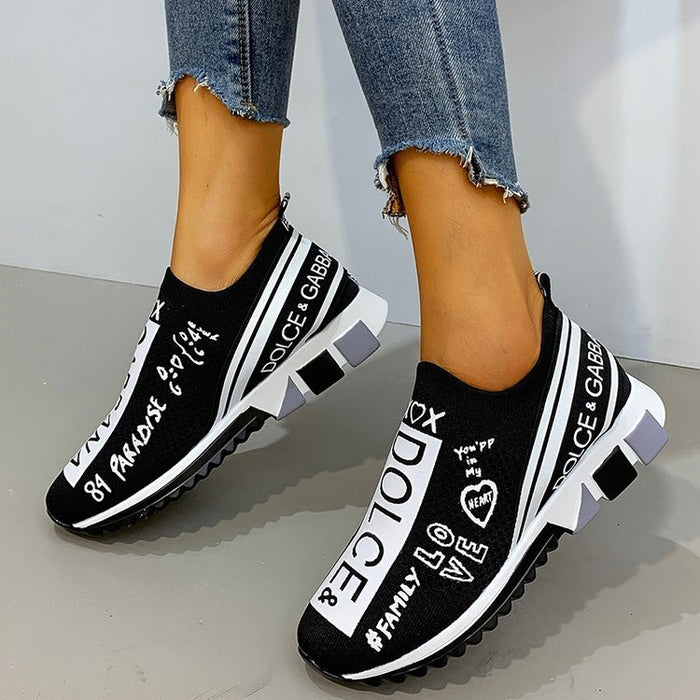 Knitted Socks Shoes Women Breathable Couple Sports Shoes - Livefree