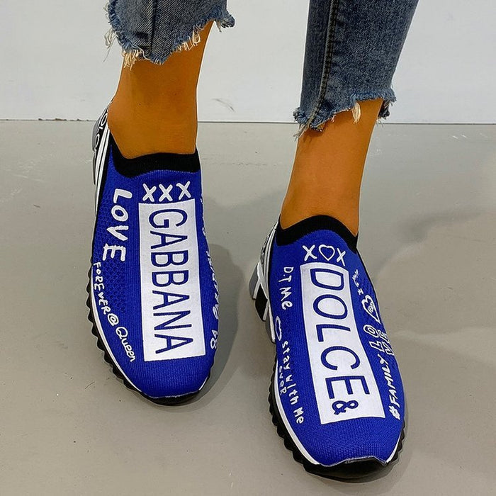 Knitted Socks Shoes Women Breathable Couple Sports Shoes - Livefree