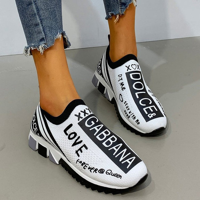 Knitted Socks Shoes Women Breathable Couple Sports Shoes - Livefree