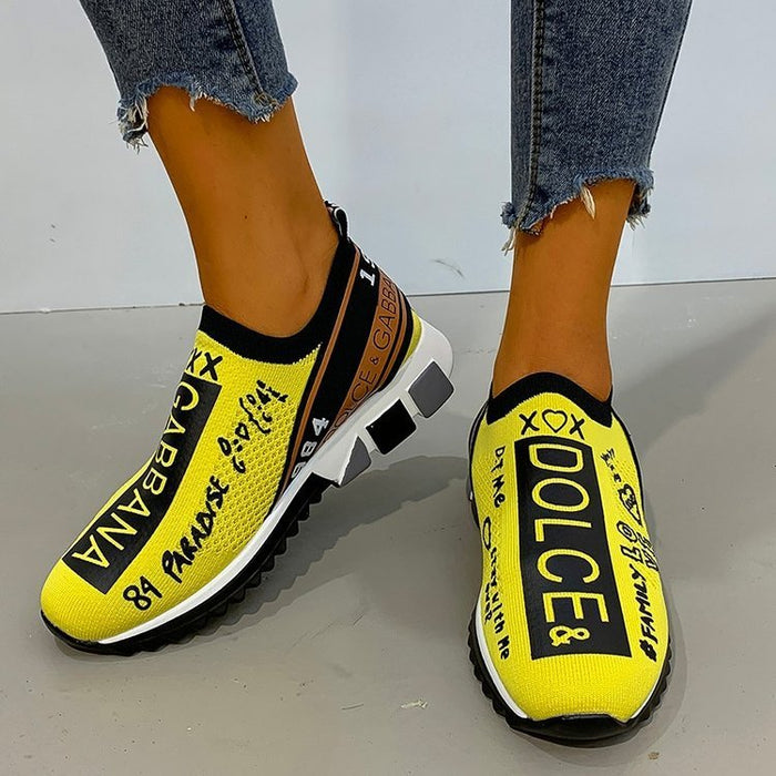 Knitted Socks Shoes Women Breathable Couple Sports Shoes - Livefree