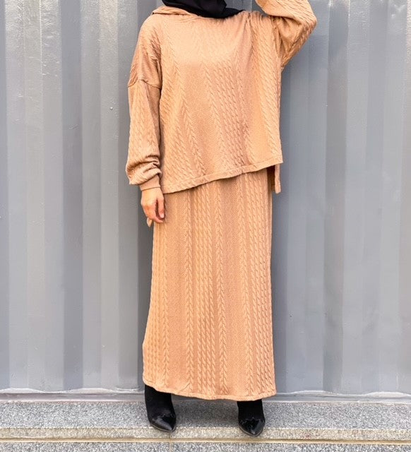 Knitted wool Skirt and pullover Full Set. (2 pieces) - Livefree